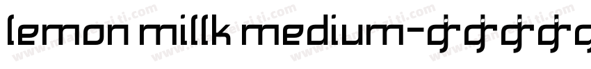 lemon millk medium字体转换